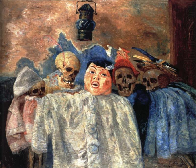 James Ensor Pierrot and Skeleton china oil painting image